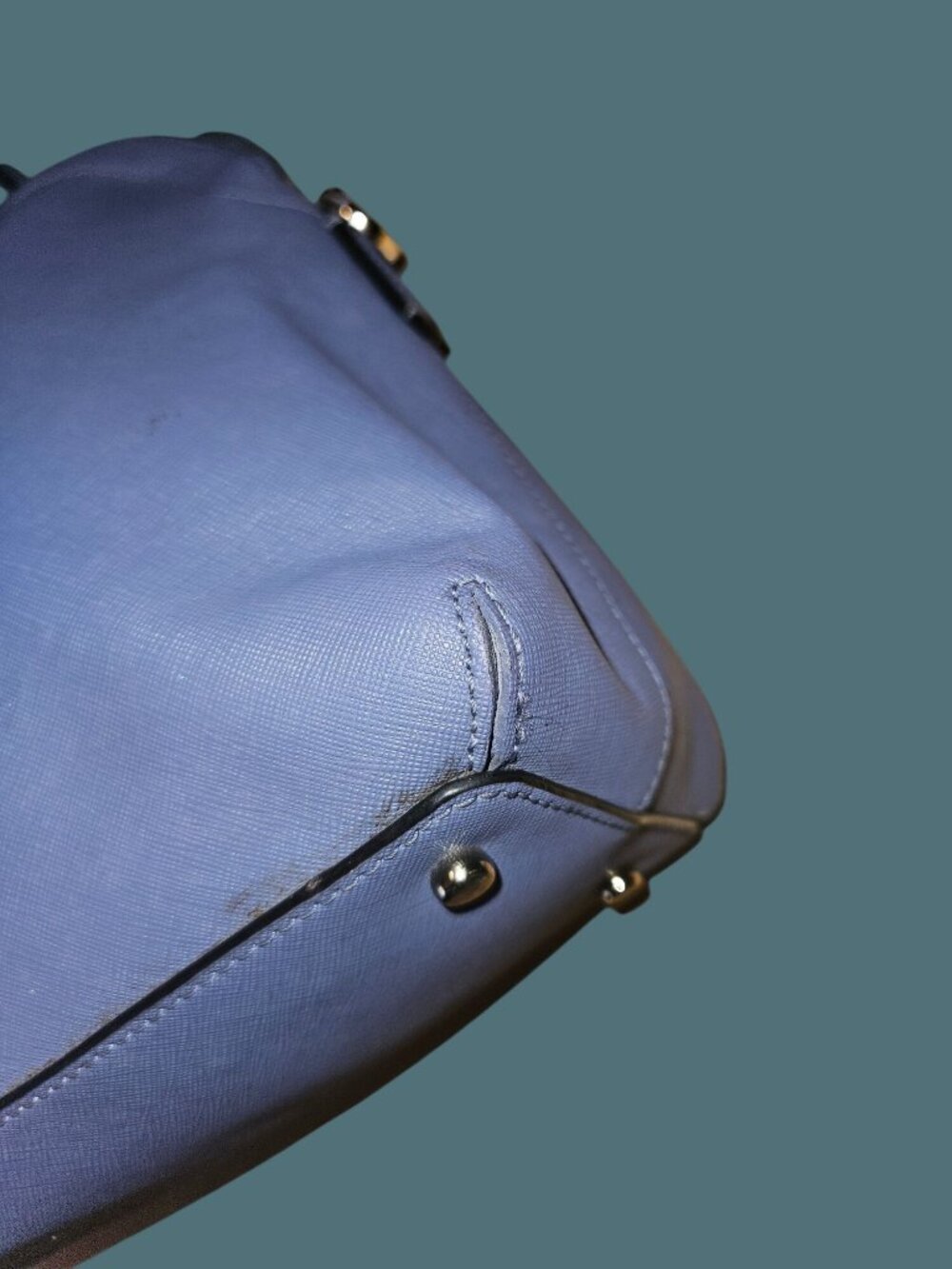 Kate Spade Blue Cameron Street Satchel Crossbody Saffriano Leather Bag - Picture 9 of 16